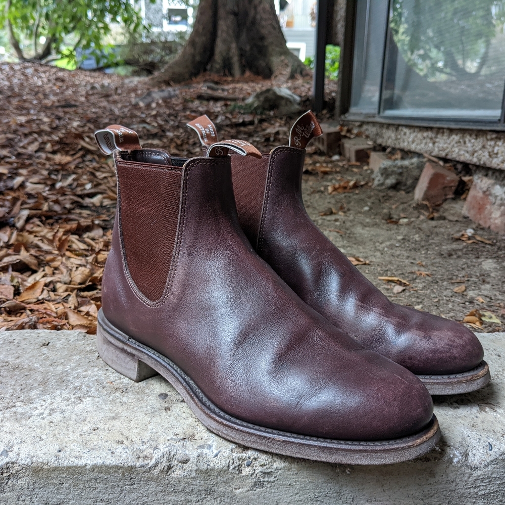 RM Williams Comfort Craftsman Yearling Leather Chelsea Boot Chestnut 8G US 9